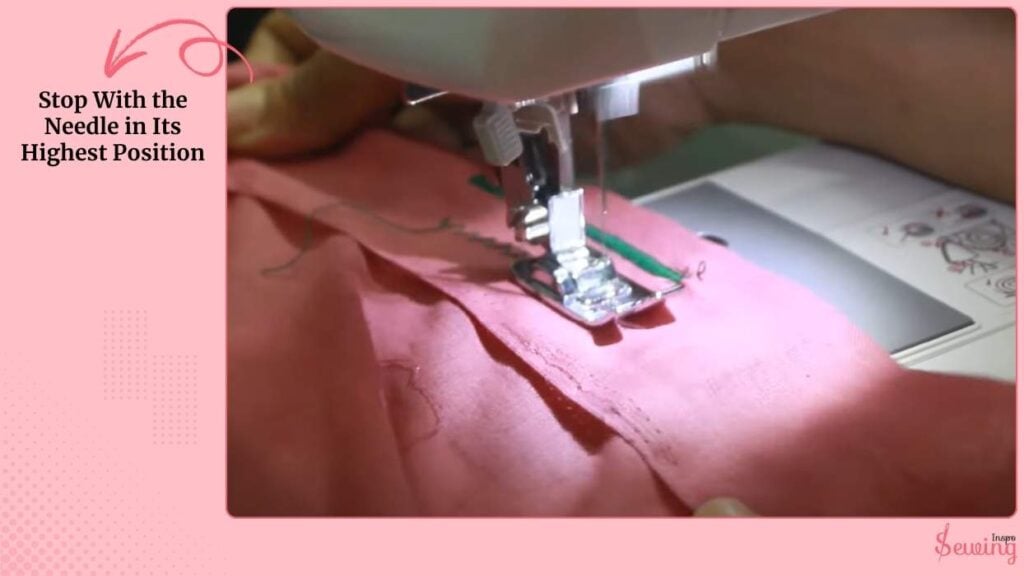 Stop With The Needle In Its Highest Position