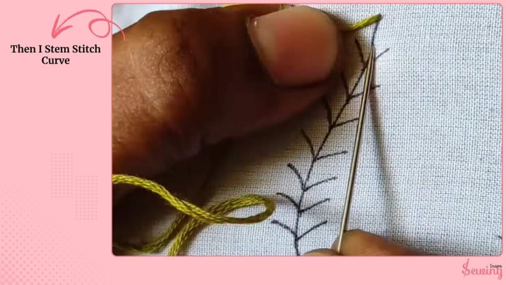 Then I Stem Stitch Curve