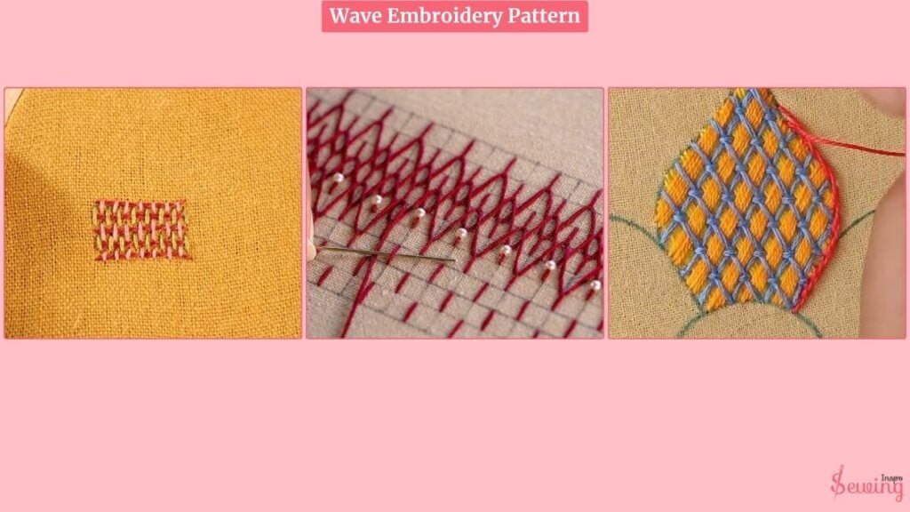 Wave Embroidery Pattern