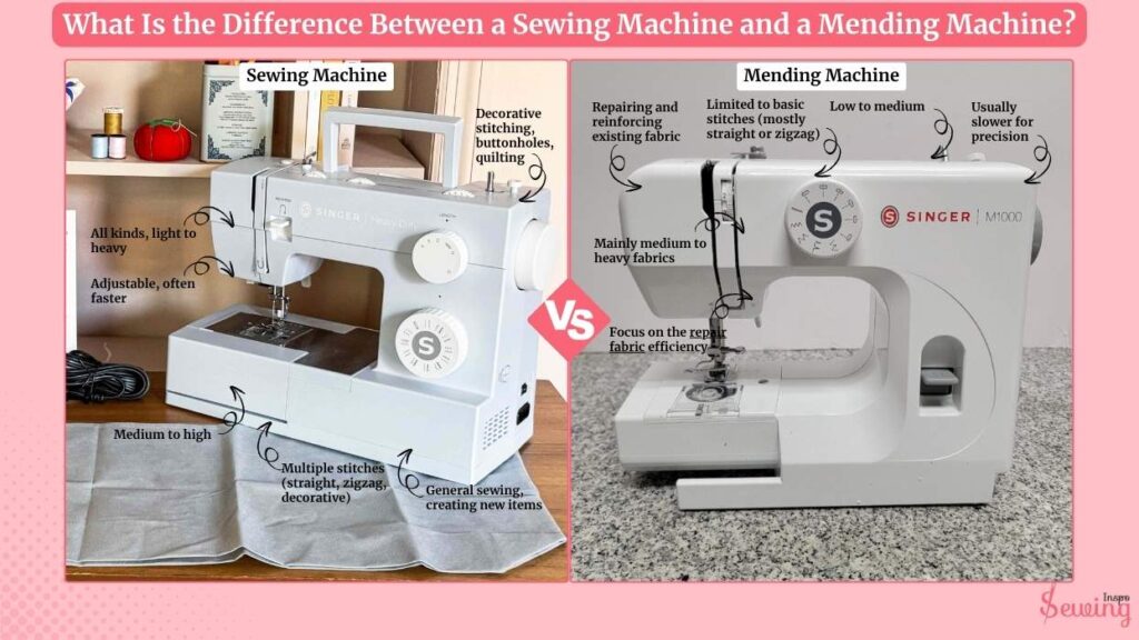 What Is The Difference Between A Sewing Machine And A Mending Machine