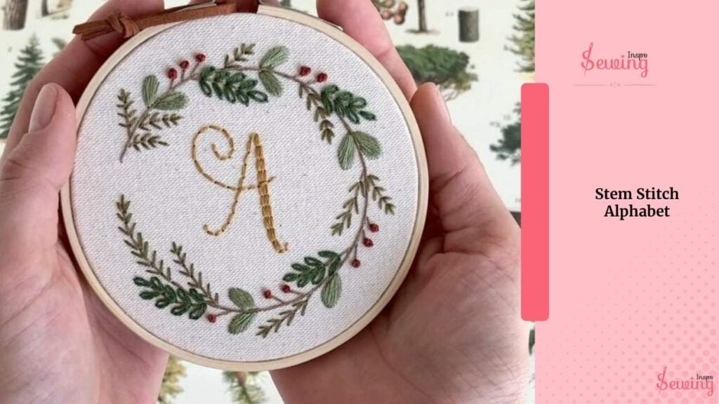 Stem Stitch Alphabet