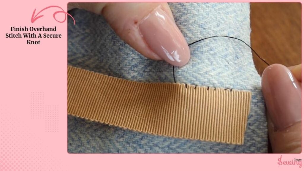 Finish Overhand Stitch With A Secure Knot