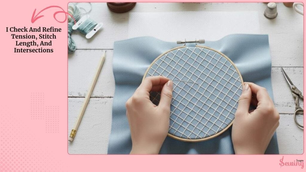 I Check And Refine Tension, Stitch Length, And Intersections