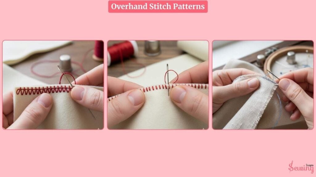 Overhand stitch patterns