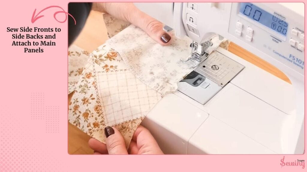 Sew Side Fronts To Side Backs And Attach To Main Panels